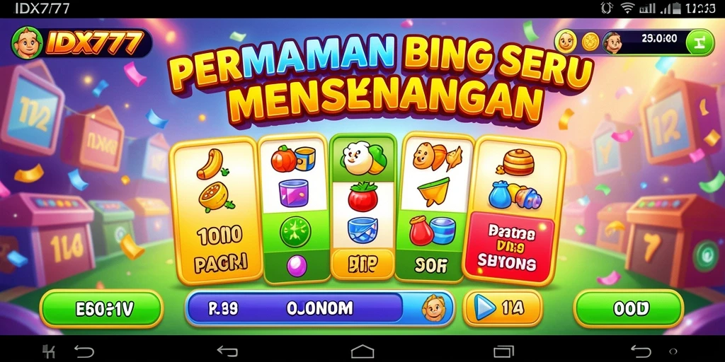Tampilan utama gameplay Bingo di IDX777 dengan pemain aktif.
