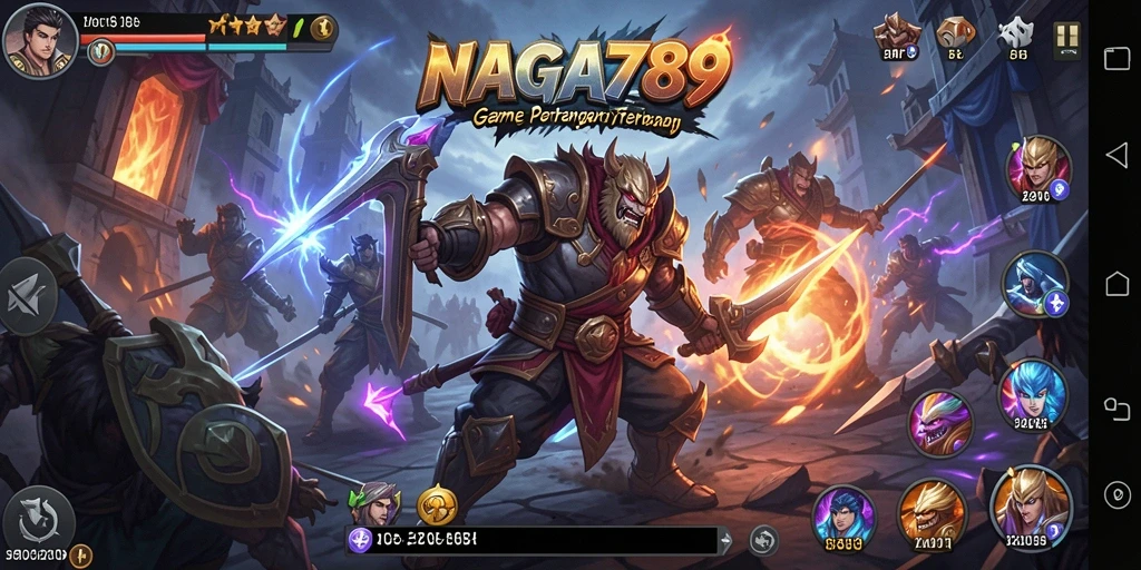Tampilan gameplay fighting yang mendebarkan di NAGA789.