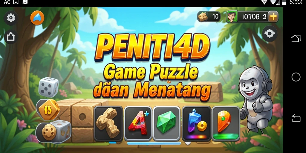 Screenshot gameplay PENITI4D dengan tantangan puzzle yang menarik.