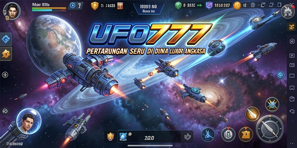 Tangkapan layar menunjukkan duel mendebarkan antara karakter di UFO777.